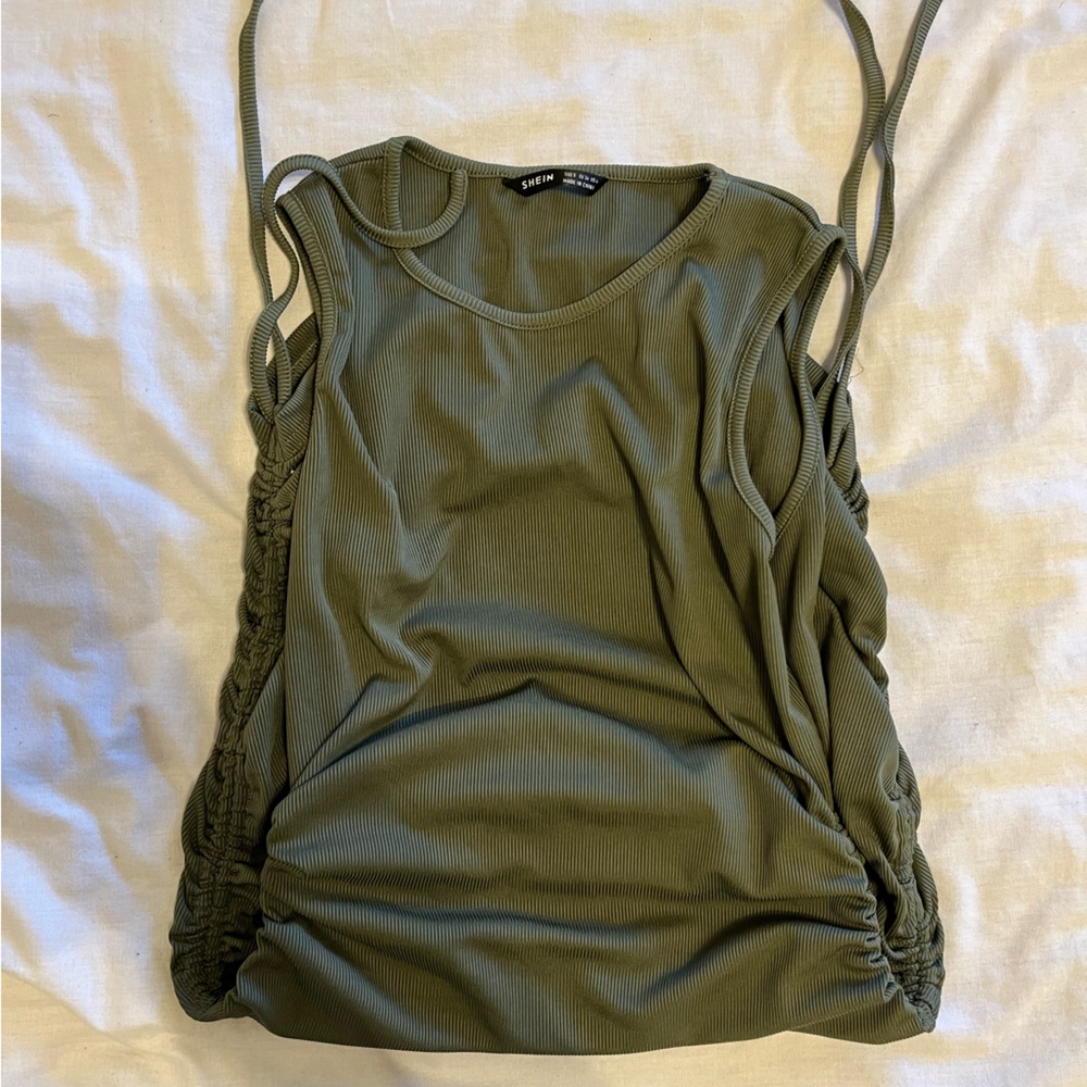 SHEIN Scrunch Sleeveless Dress